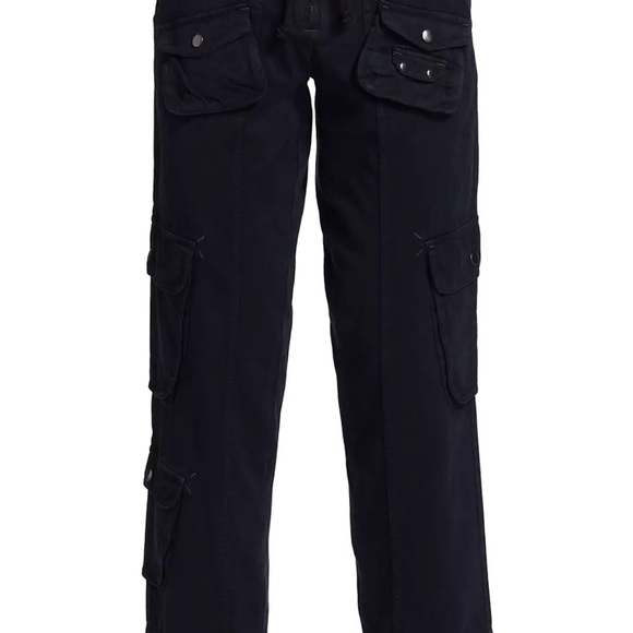 Black Drawstring Cargo Pants - Picture 5 of 5